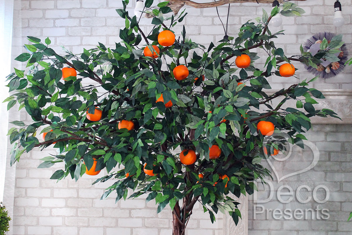 Искусственные деревья с плодами Мандарин, Апельсин