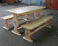Комплект деревянной мебели для дачи 