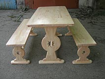 Комплект деревянной мебели для дачи